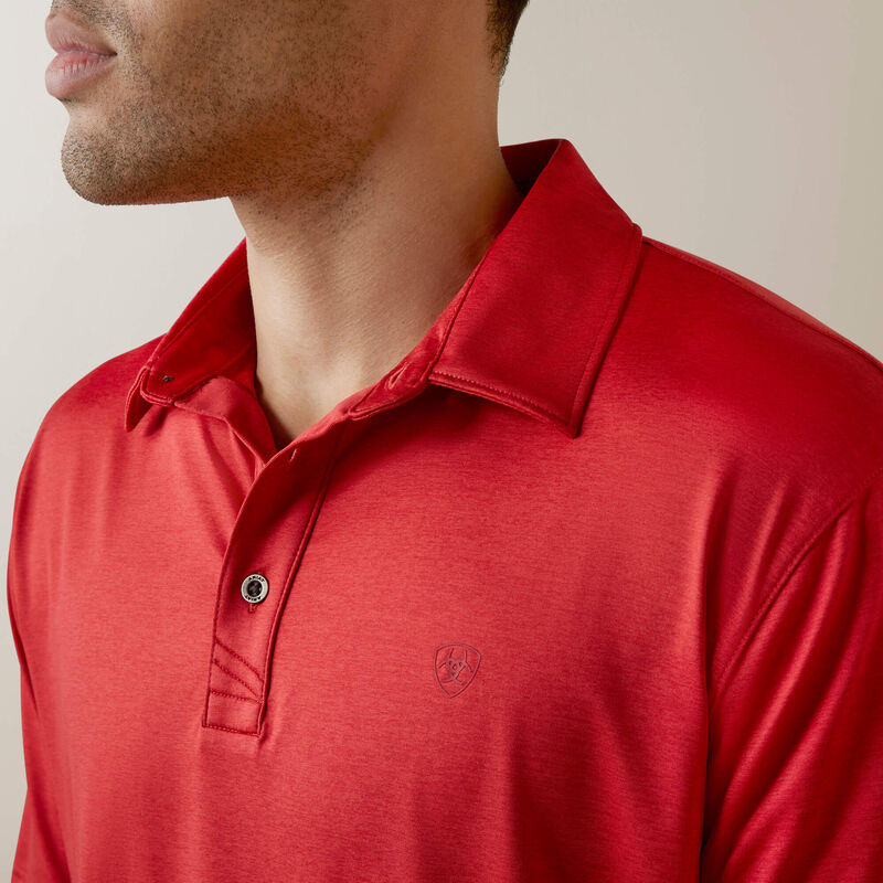 Ariat Men's Charger 2.0 Fitted Polo - Tango Red