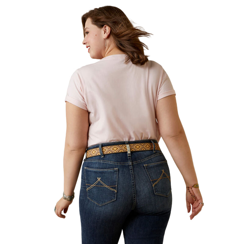 Ariat Women's Boot Outline T-Shirt - Chalk Pink