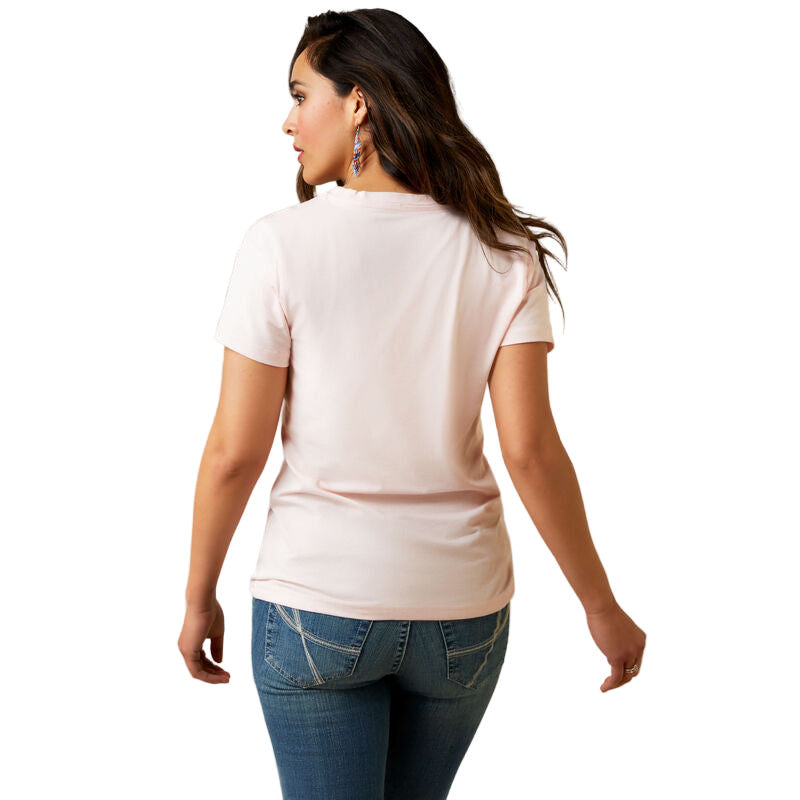 Ariat Women's Boot Outline T-Shirt - Chalk Pink