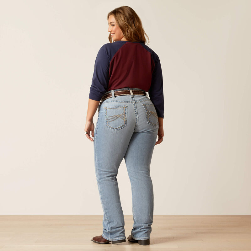 **Ariat Women's REAL Mid Rise Kehlani Boot Cut Jeans - Colorado