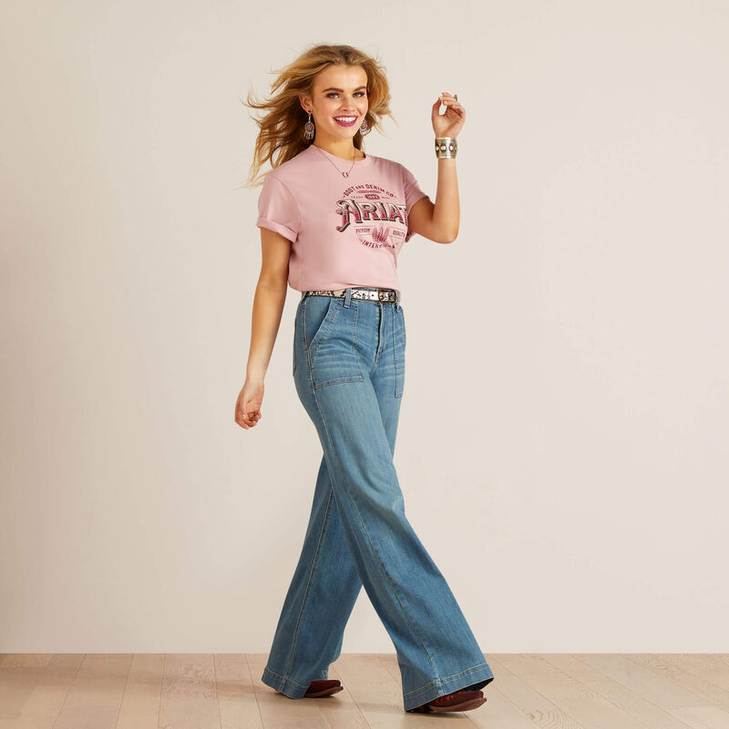 **Ariat Women's High Rise Jazmine Wide Jeans - Irvine** FINAL SALE