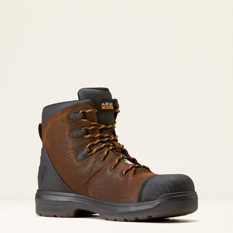 Ariat Men's Turbo Outlaw 6" CSA Waterproof Carbon Toe Work Boots - Rich Brown