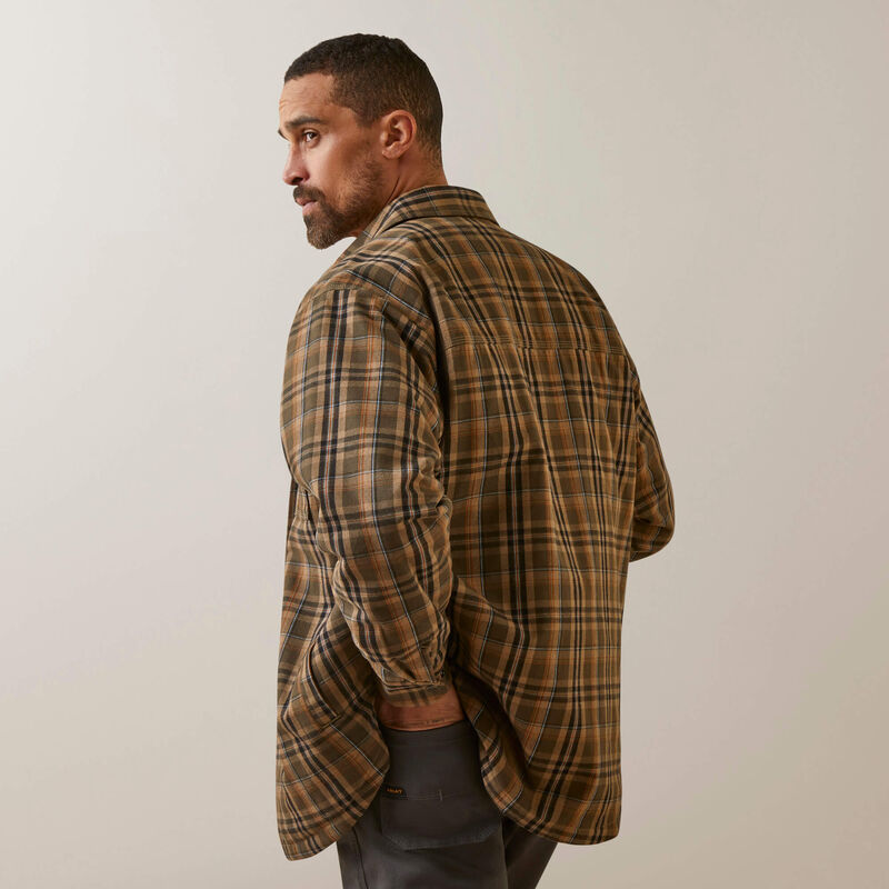 Ariat Men's Rebar Flannel Insulated Shirt Jacket  Wren Plaid