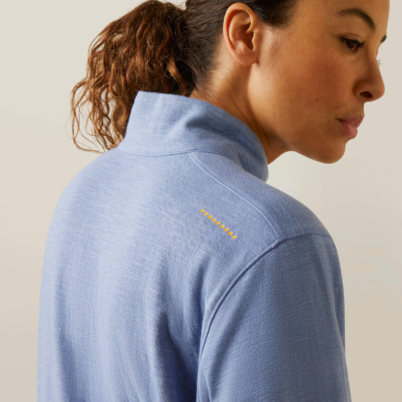 Ariat Women's Rebar Foundation 1/4 Zip Shirt - Colony Blue