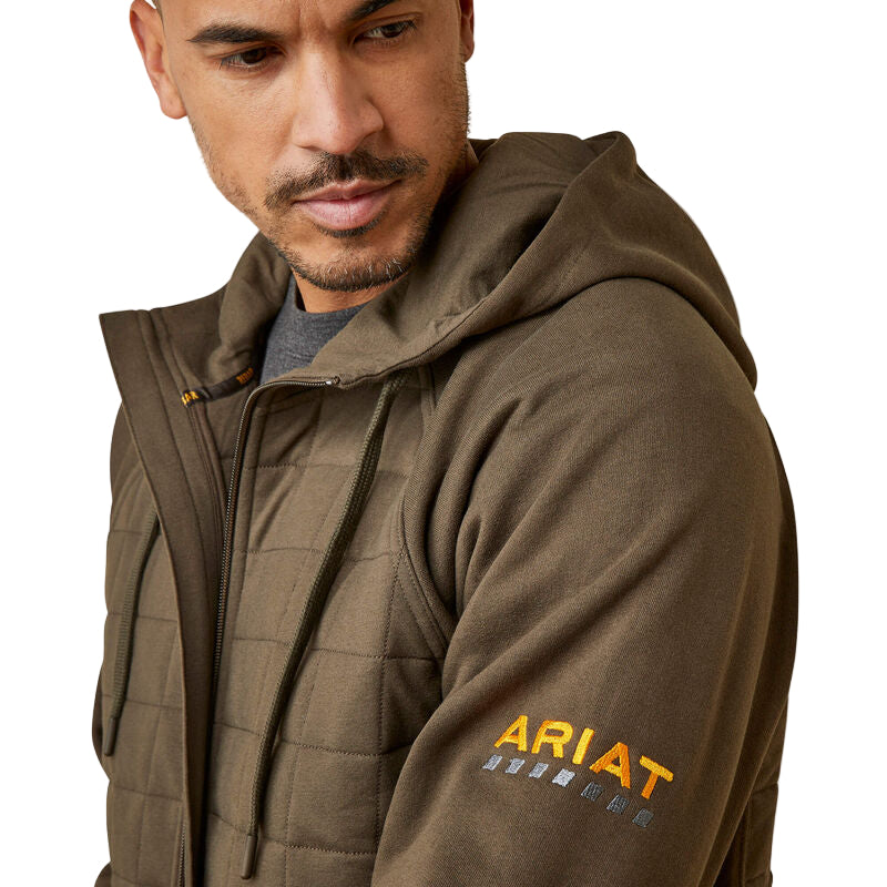 Ariat Men's Rebar Regulator Full Zip Hoodie - Wren