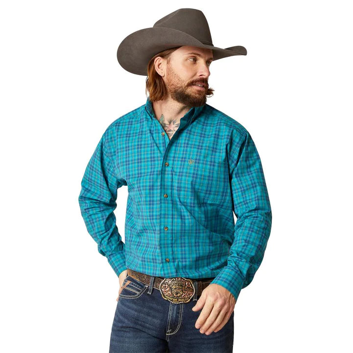 Ariat Men's Pro Brixton Long Sleeve Shirt - Spellbound Teal