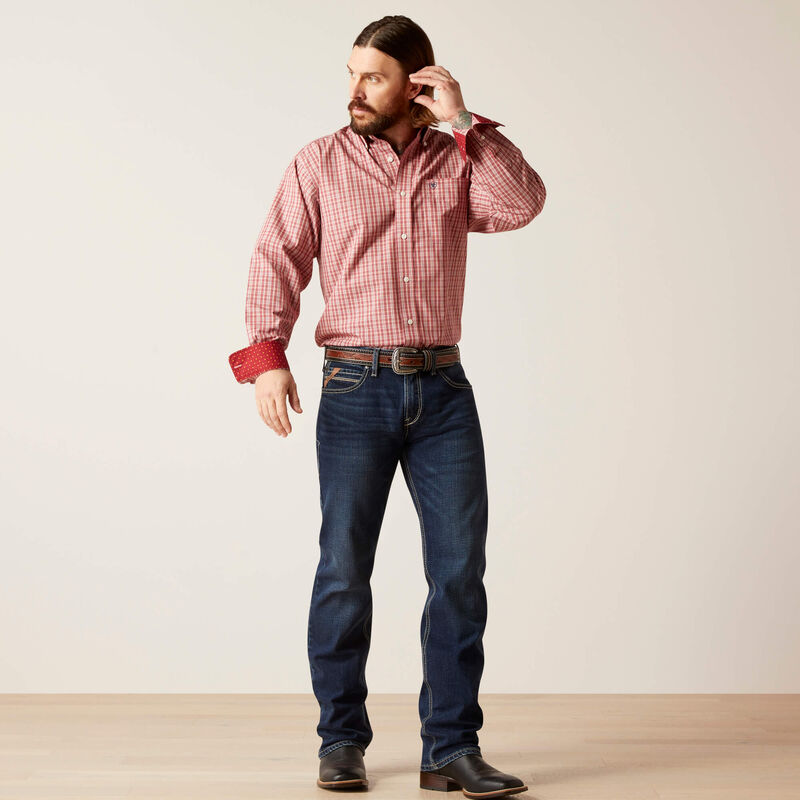 Ariat Men's Wrinkle Free Kairo Classic Long Sleeve Shirt - Biking Red