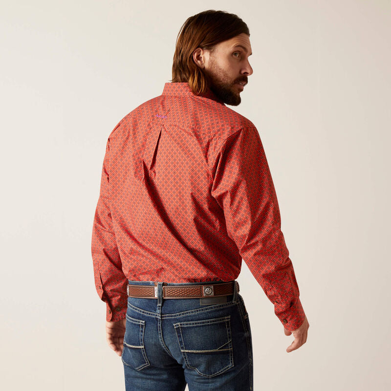 Ariat Men's Samson Classic Fit Long Sleeve Shirt - Terra Rouge