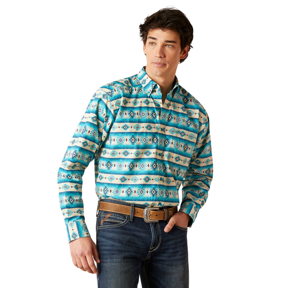 Ariat Men's Brent Classic Fit Long Sleeve Shirt - Sandshell