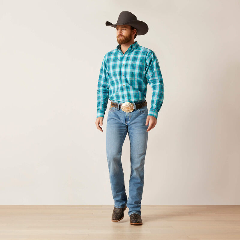 Ariat Men's Pro Banks Fitted Long Sleeve Shirt - White