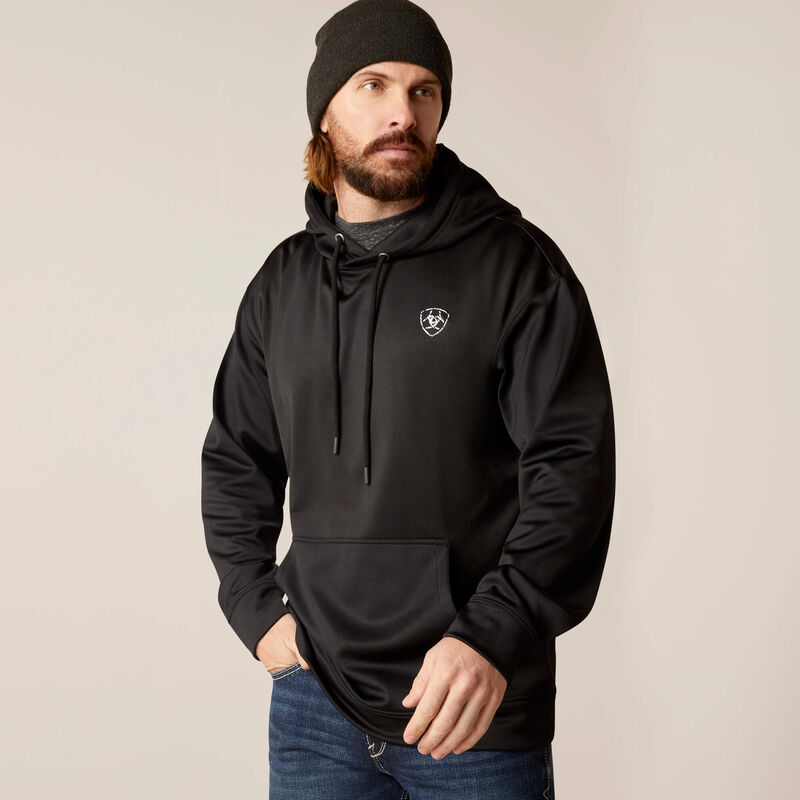 Ariat Men's Logo Tek Fleece Hoodie - Black
