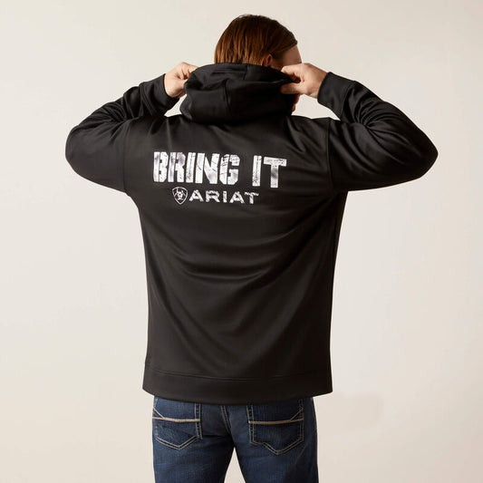 Ariat Men's Logo Tek Fleece Hoodie - Black