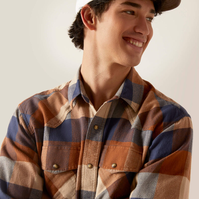 Ariat Men's Haider Snap Long Sleeve Shirt - Mohogany