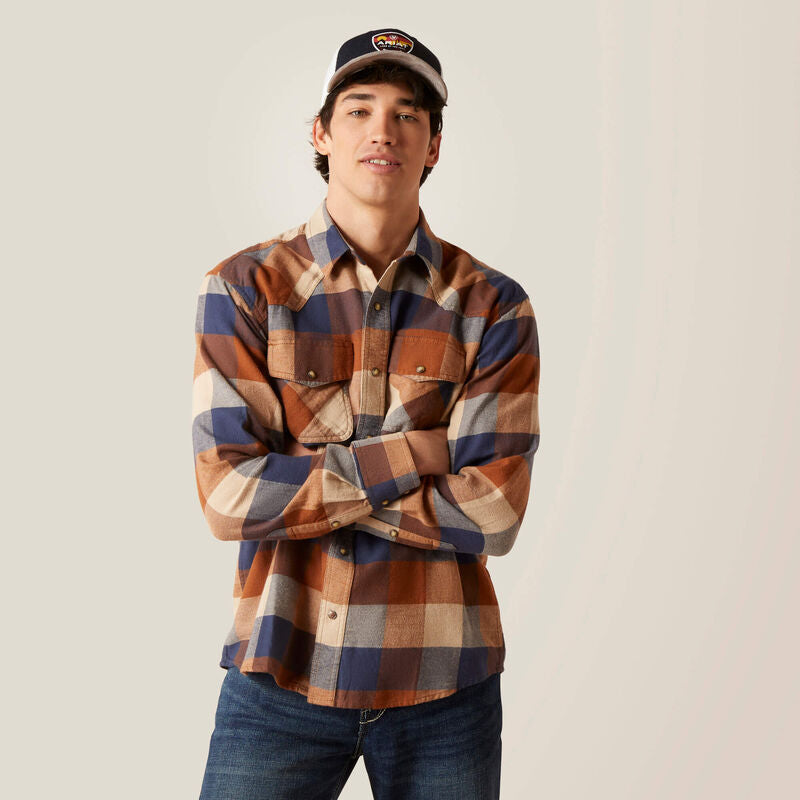 Ariat Men's Haider Snap Long Sleeve Shirt - Mohogany