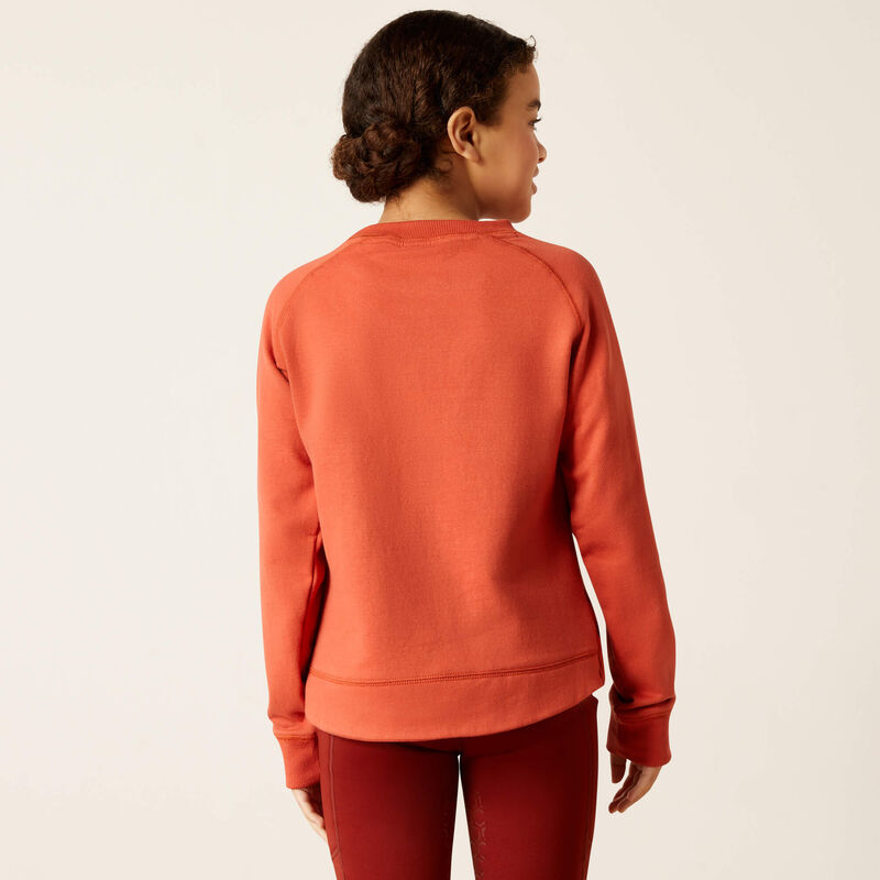 Ariat Girl's Benicia Sweatshirt - Burnt Brick