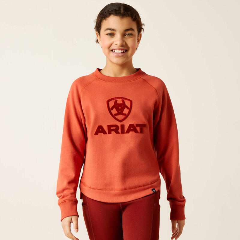 Ariat Girl's Benicia Sweatshirt - Burnt Brick