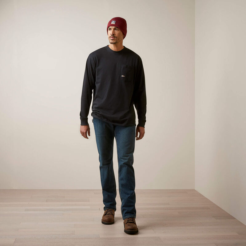 Ariat Men's Rebar Cotton Strong Stacking Dimes Shirt - Black