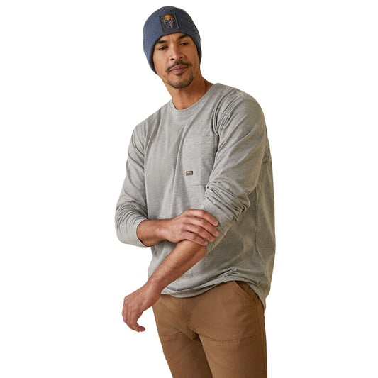 Ariat Men's Rebar Workman Patches Shirt - Heather Grey