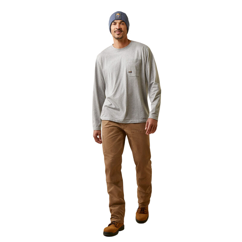 Ariat Men's Rebar Workman Patches Shirt - Heather Grey