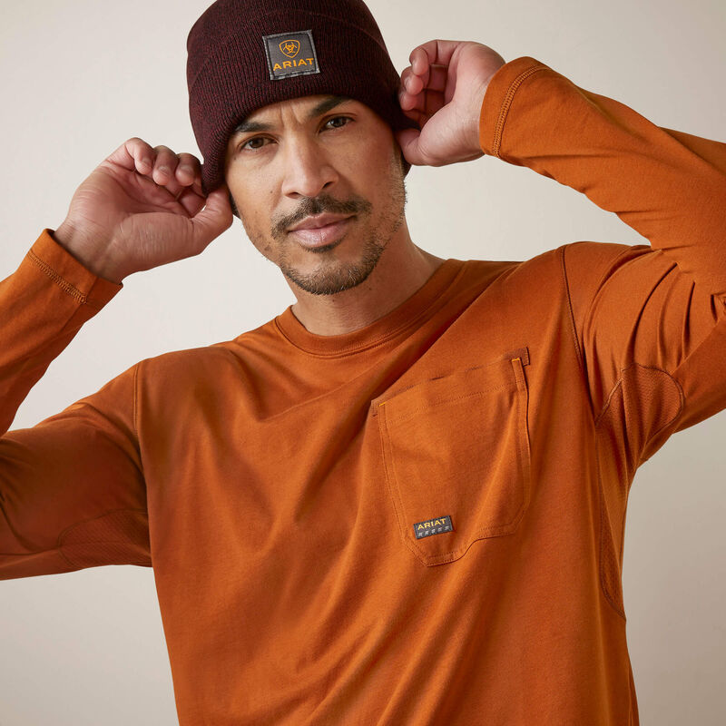 Ariat Men's Rebar Workman Patches Shirt - Carmel Cafe