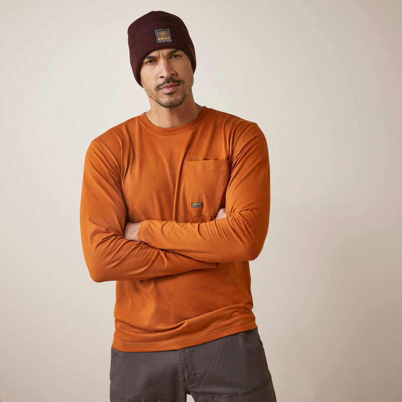 Ariat Men's Rebar Workman Patches Shirt - Carmel Cafe