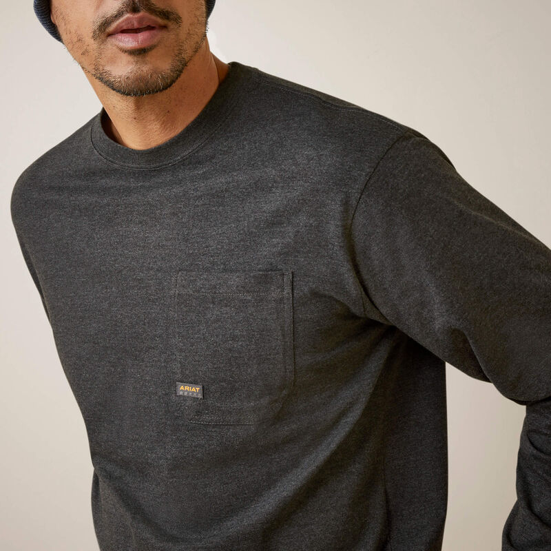 Ariat Men's Rebar Cotton Strong Shock Fire - Charcoal Heather