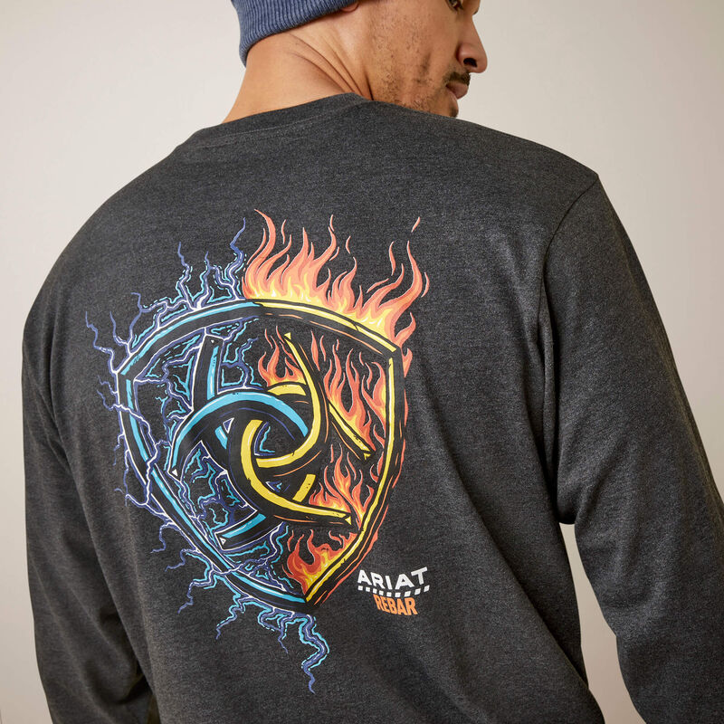 Ariat Men's Rebar Cotton Strong Shock Fire - Charcoal Heather