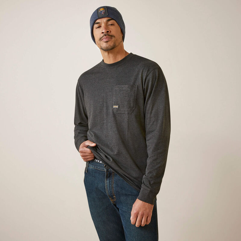 Ariat Men's Rebar Cotton Strong Shock Fire - Charcoal Heather