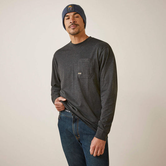 Ariat Men's Rebar Cotton Strong Shock Fire - Charcoal Heather