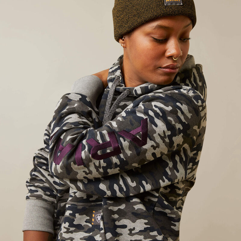 Ariat Rebar Graphic Printed Hoodie - Heather Grey Camo