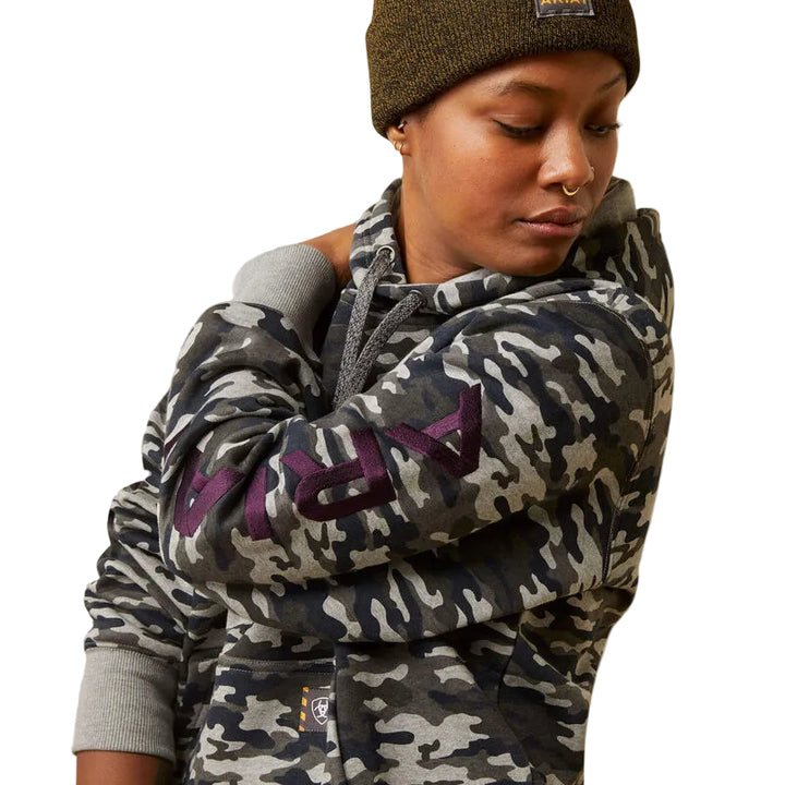 Ariat Rebar Graphic Printed Hoodie - Heather Grey Camo