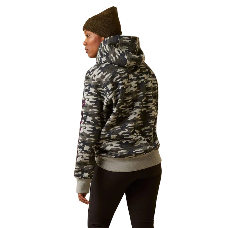 Ariat Rebar Graphic Printed Hoodie - Heather Grey Camo