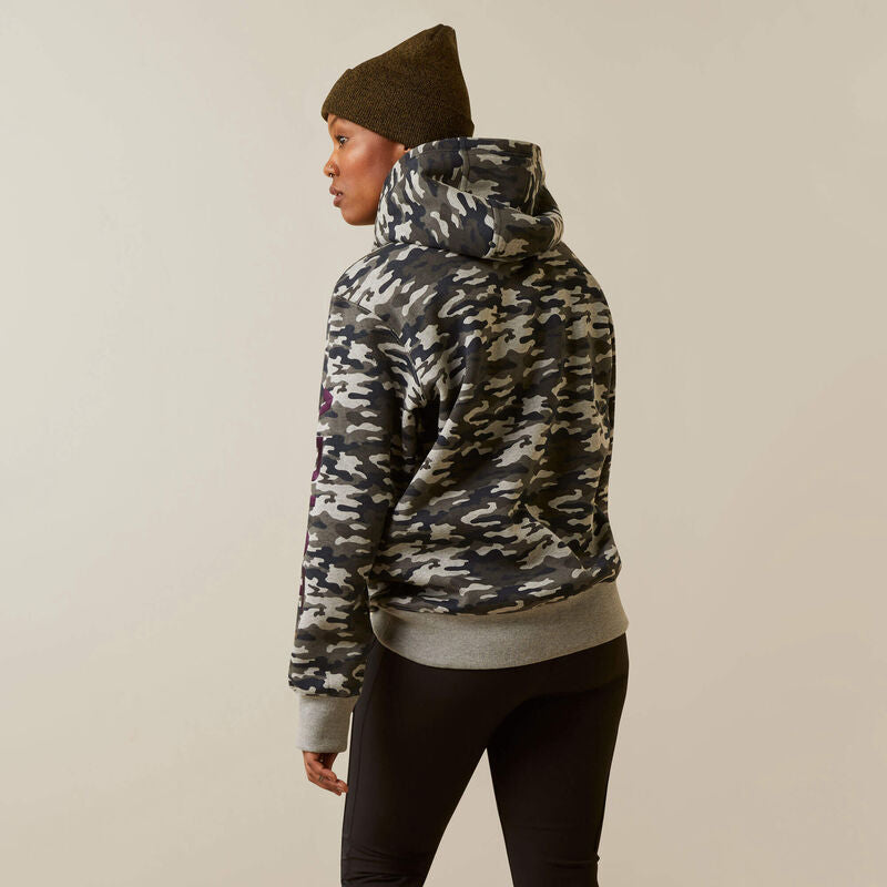 Ariat Rebar Graphic Printed Hoodie - Heather Grey Camo