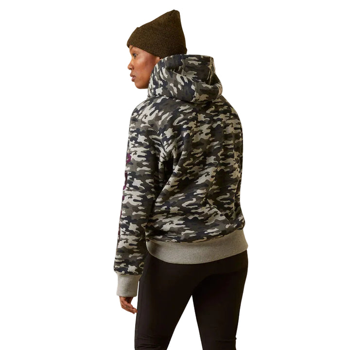Ariat Rebar Graphic Printed Hoodie - Heather Grey Camo