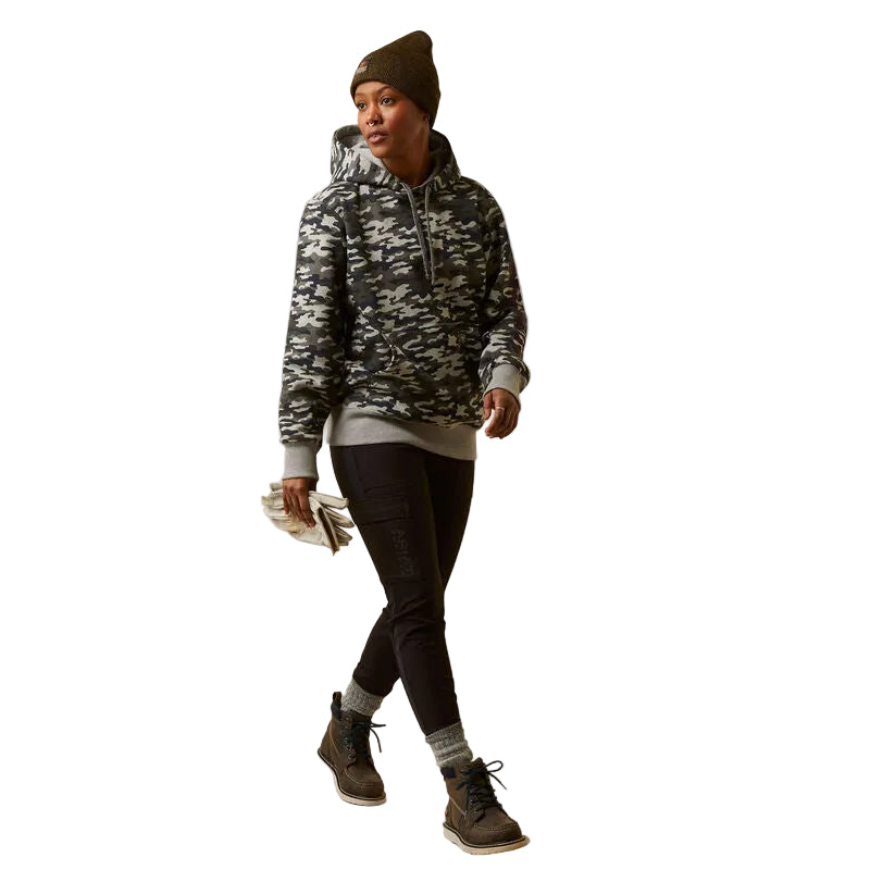 Ariat Rebar Graphic Printed Hoodie - Heather Grey Camo