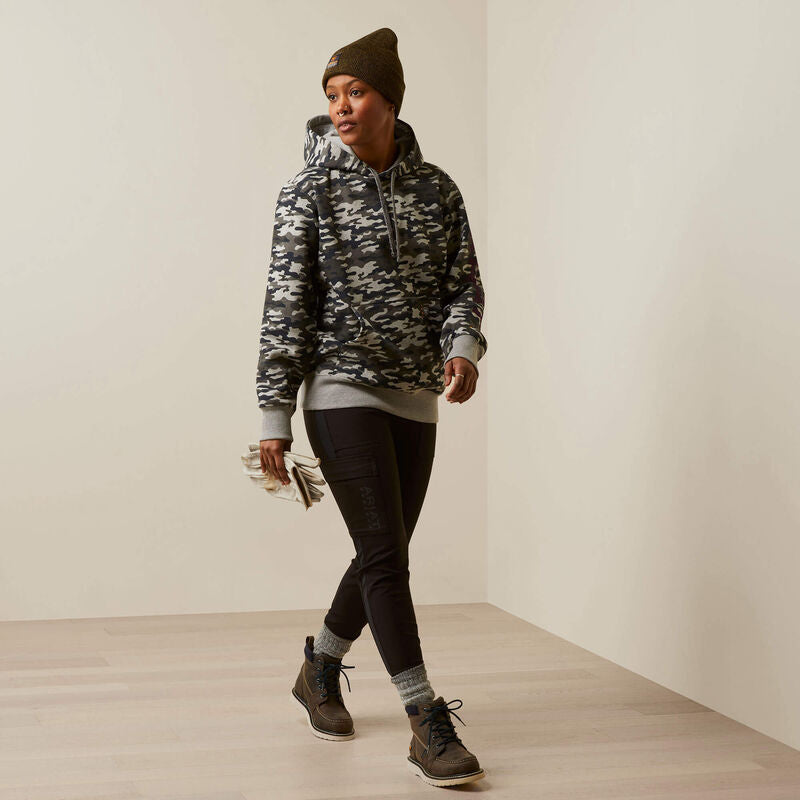 Ariat Rebar Graphic Printed Hoodie - Heather Grey Camo