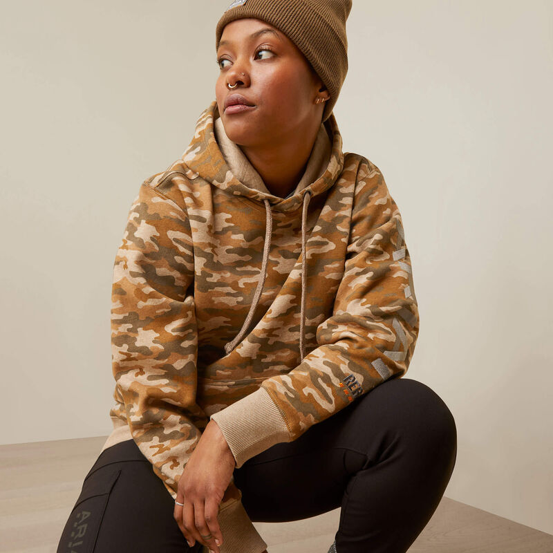 Ariat Women's Rebar Graphic Printed Hoodie - Oatmeal Camo Print