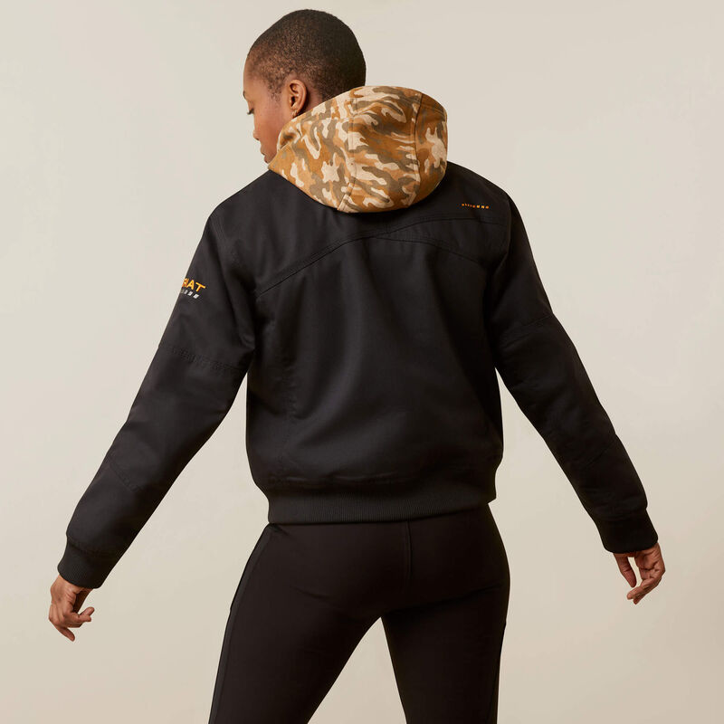 Ariat Women's Rebar DuraCanvas Bomber Jacket Black