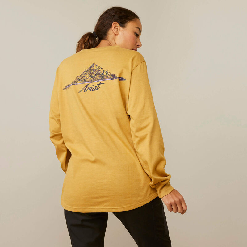 Ariat Women's Rebar Cotton Strong Arrow Long Sleeve T-Shirt - Antelope Heather