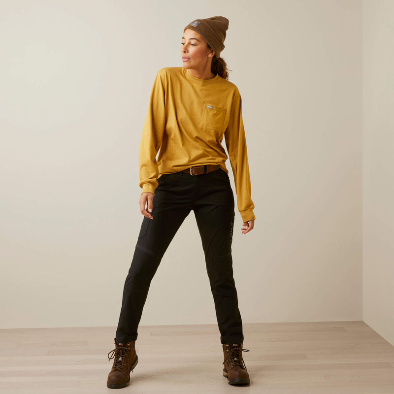 Ariat Women's Rebar Cotton Strong Arrow Long Sleeve T-Shirt - Antelope Heather