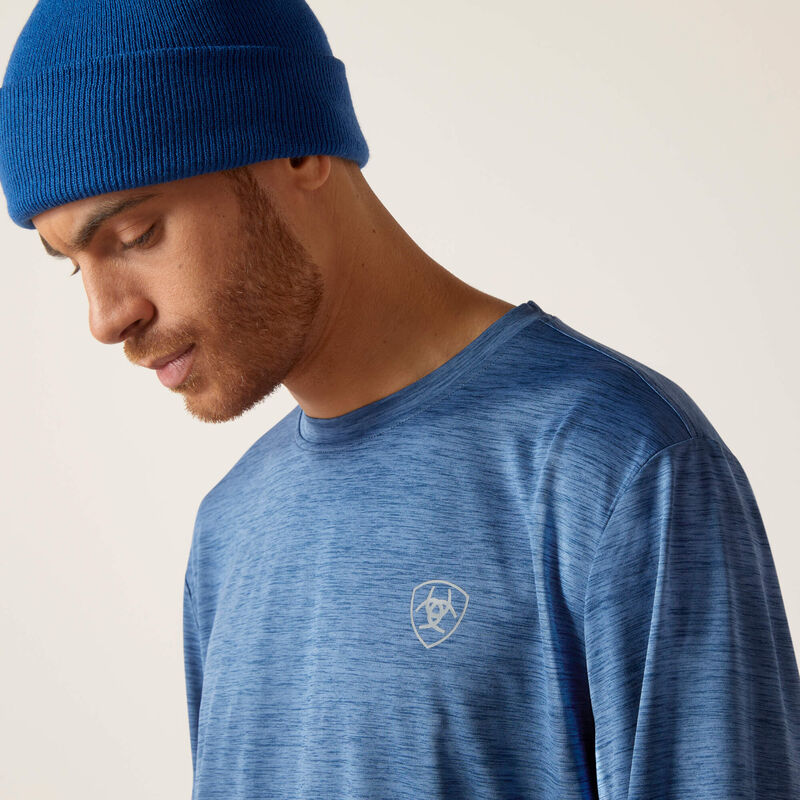 Ariat Men's Charger Camo Circle Long Sleeve T-Shirt - Deep Space Heather