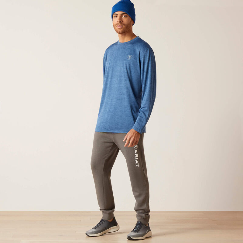 Ariat Men's Charger Camo Circle Long Sleeve T-Shirt - Deep Space Heather