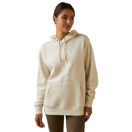 Ariat Women's REAL Fading Lines Hoodie - White Onyx