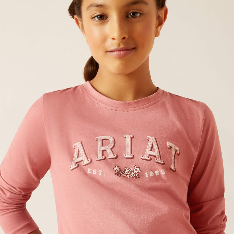Ariat Girl's Flora Shirt - Dusty Rose