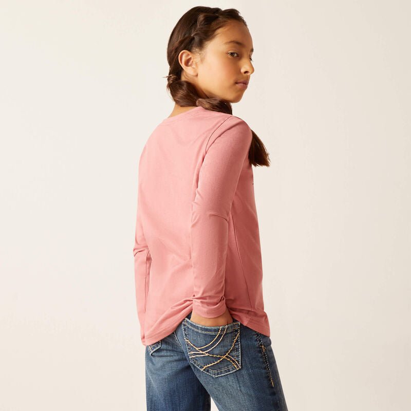 Ariat Girl's Flora Shirt - Dusty Rose