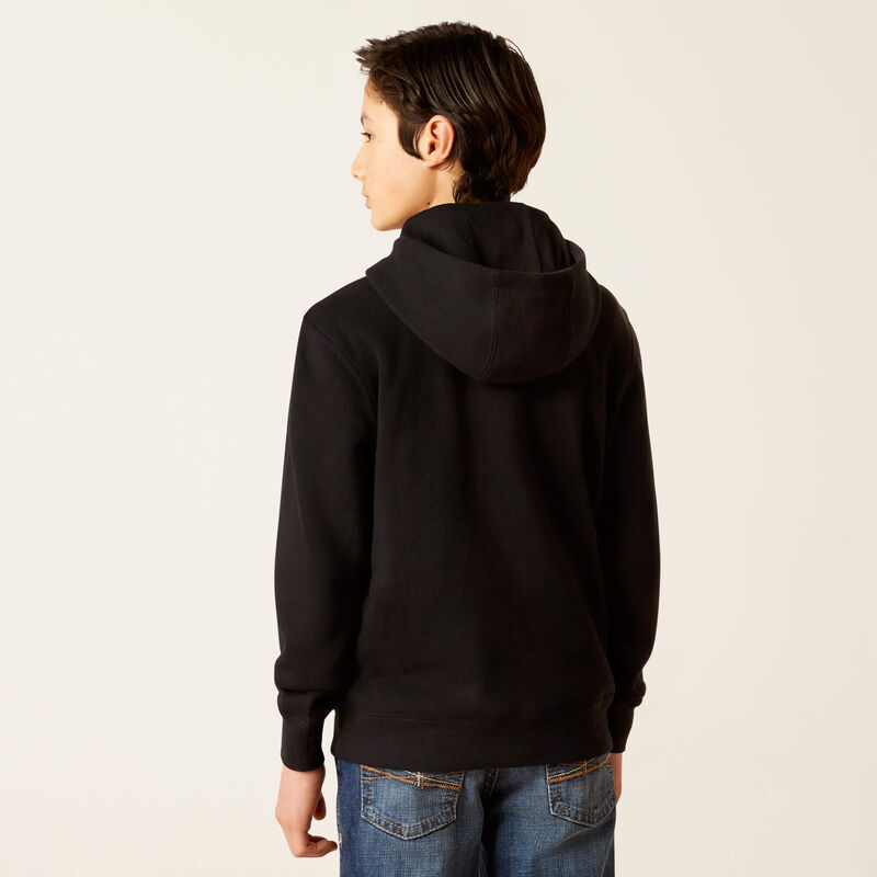 Ariat Boy's Front Logo Hoodie - Black