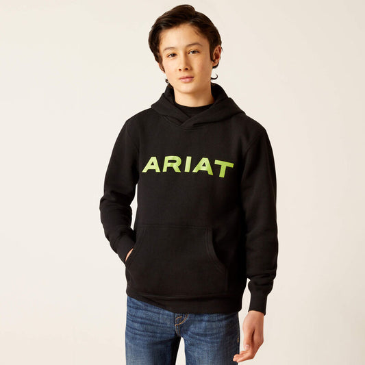 Ariat Boy's Front Logo Hoodie - Black