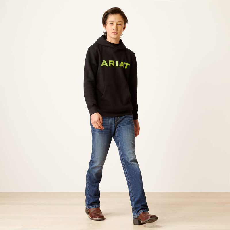 Ariat Boy's Front Logo Hoodie - Black