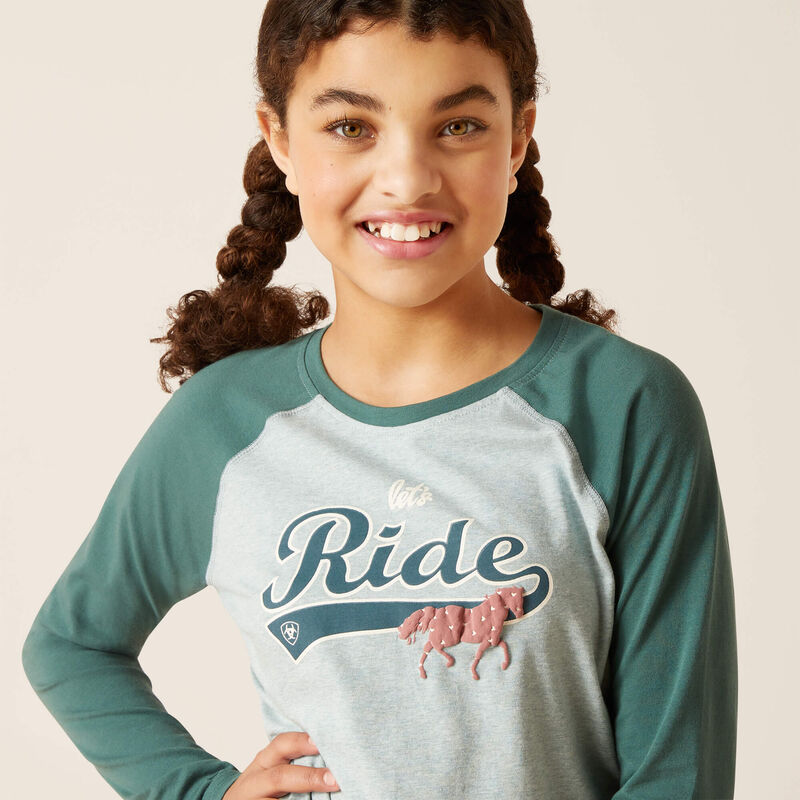 Ariat Girl's Let's Ride T-Shirt - Arctic