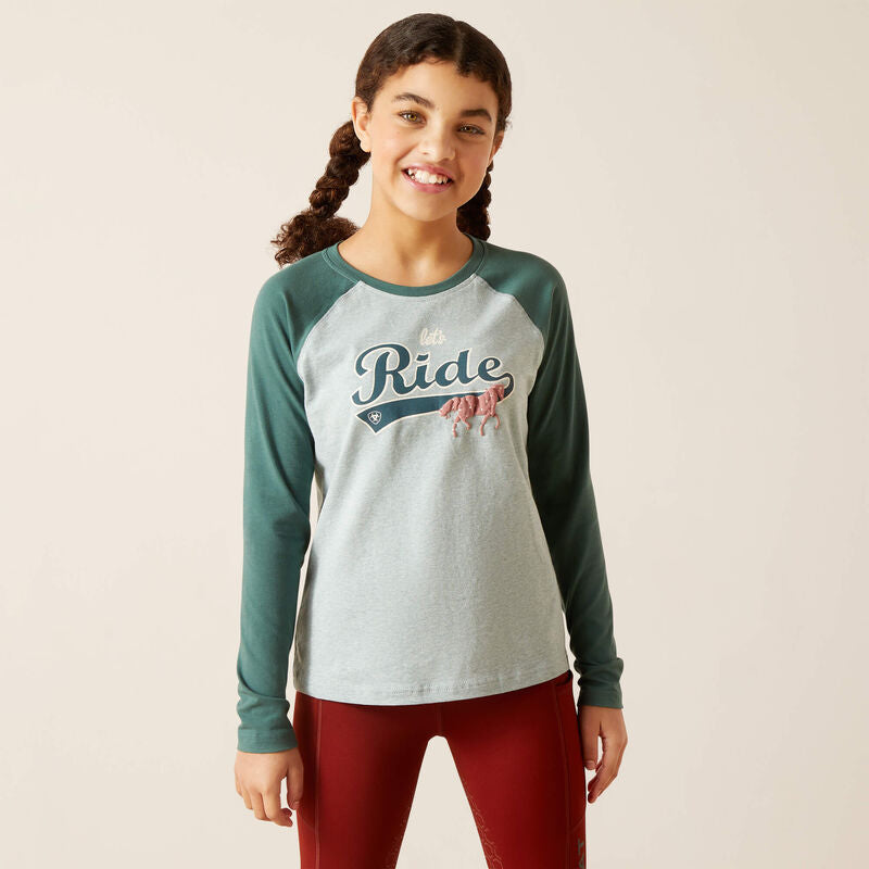 Ariat Girl's Let's Ride T-Shirt - Arctic